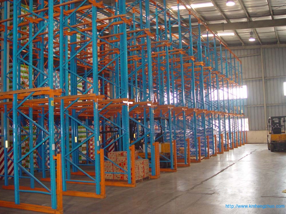 HZ-798型通廊式货架 通廊式仓库货架应用案例