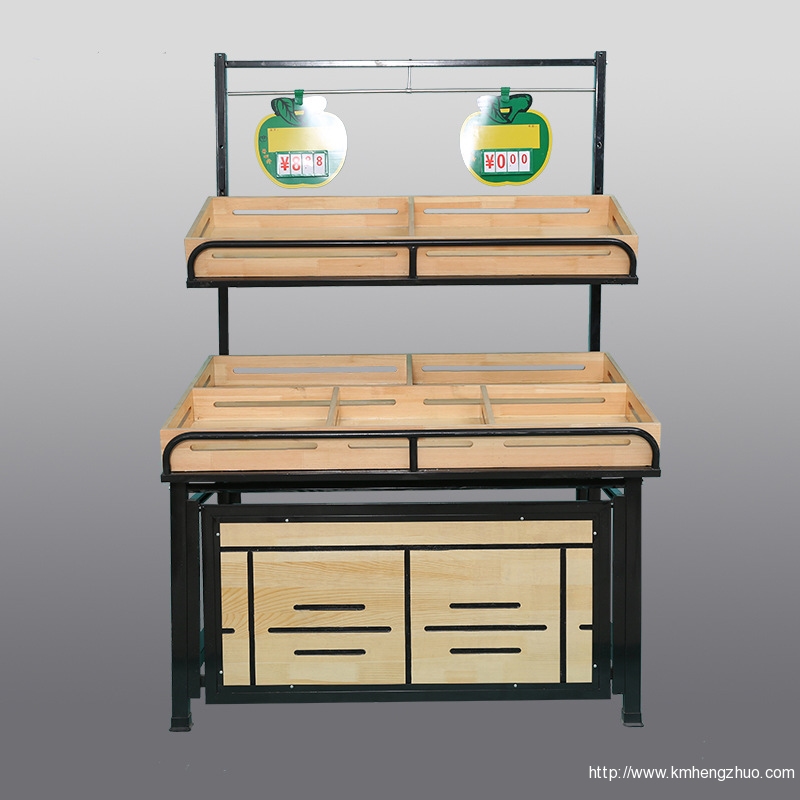 HZ-s04钢木蔬果架