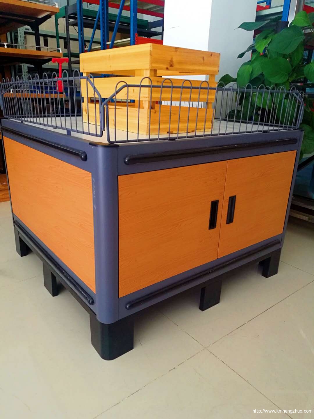 转印木纹促销台