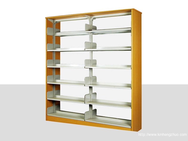 HZ-w17木护板单柱双面书架